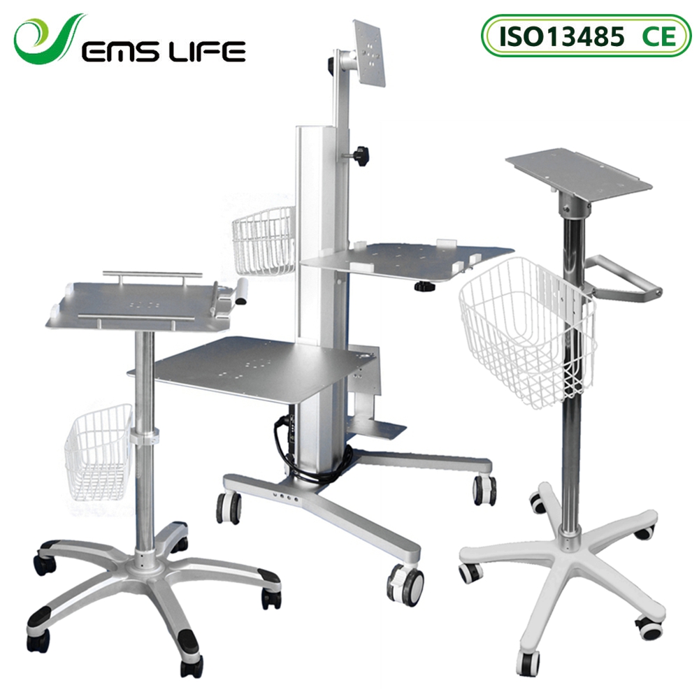 Laptop Stand - รถเข็นทางการแพทย์ รถเข็นเคลื่อนที่ สำหรับโรงพยาบาลและคลินิก ที่วางแล็ปท็อปและคอมพิวเตอร์ตั้งโต๊ะ ขาตั้งอลูมิเนียมเคลื่อนที่ รถเข็นโต๊ะ